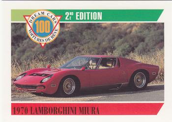 1992 Panini Dream Cars 2nd Edition #97 1970 Lamborghini Miura Front
