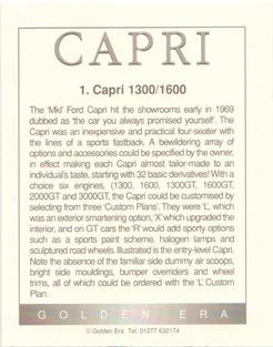 1995 Golden Era The Ford Capri #1 Ford Capri 1300 / 1600 Back