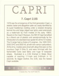 1995 Golden Era The Ford Capri #7 Ford Capri 2.0S Back