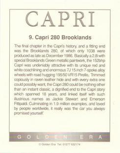 1995 Golden Era The Ford Capri #9 Ford Capri 280 Brooklands Back