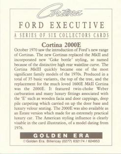 1994 Golden Era Ford Executive #6 Ford Cortina 2000E Back
