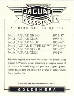 1997 Golden Era Jaguar Classics 3rd Series #NNO Jaguar Classic Third Series Back