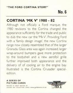 2002 Golden Era Ford Cortina Story 1962-1982 #6 Cortina 'MK V' Back
