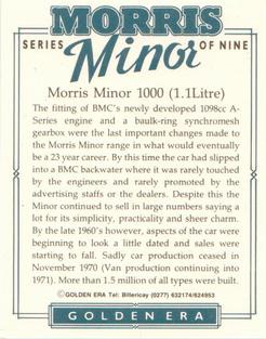 1993 Golden Era Morris Minor #NNO Morris Minor 1000 Back