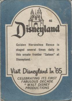 1965 Donruss Disneyland (Blue Back) #46 Golden Horseshoe Revue is staged several times daily in this ornate Frontier 