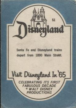 1965 Donruss Disneyland (Blue Back) #51 Santa Fe and Disneyland Trains Depart from the 1890 Main Street Back