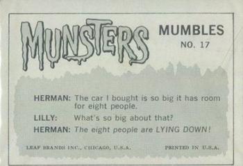 1964 Leaf Munsters #17 What do you mean... Back