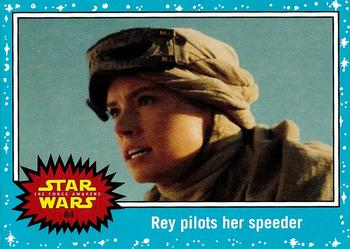 2015 Topps Star Wars Journey to the Force Awakens #84 Rey pilots her speeder Front