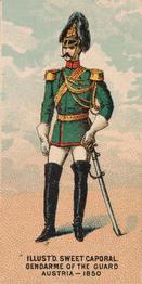 1888 Kinney Tobacco Military (N224) #NNO Gendarme Of The Guard, Austria - 1850 Front