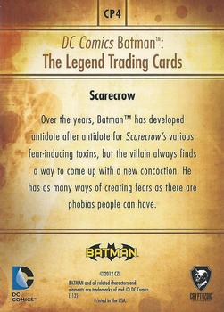 2013 Cryptozoic DC Comics Batman: The Legend - Carnival of Criminals Posters #CP4 Scarecrow Back
