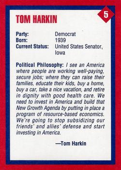 1992 Tuff Stuff Presidential Prospects #5 Tom Harkin Back