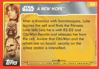 2015 Topps Star Wars Journey to the Force Awakens (UK version) #26 Rescuing the Princess Back