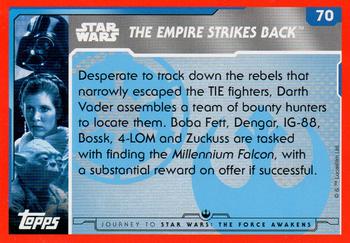 2015 Topps Star Wars Journey to the Force Awakens (UK version) #70 Vader assembles a team of bounty hunters Back
