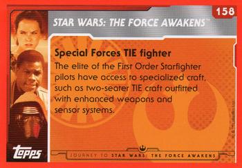 2015 Topps Star Wars Journey to the Force Awakens (UK version) #158 Special Forces TIE fighter Back