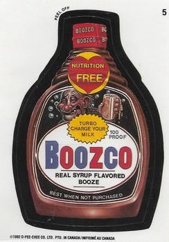 1992 O-Pee-Chee Wacky Packages #5 Boozco Front