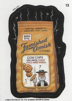 1992 O-Pee-Chee Wacky Packages #13 Famished Amish Front