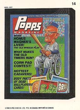 1992 O-Pee-Chee Wacky Packages #14 Popps Magazine Front