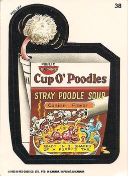 1992 O-Pee-Chee Wacky Packages #38 Cup O' Poodles Front