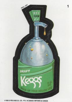 1992 O-Pee-Chee Wacky Packages #1 Draft Keggs Front