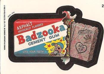 1992 O-Pee-Chee Wacky Packages #2 Badzooka Cement Gum Front