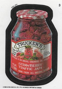 1992 O-Pee-Chee Wacky Packages #3 Trucker's Strawberry Traffic Jam Front