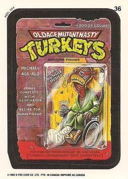 1992 O-Pee-Chee Wacky Packages #36 Oldage Mutant Nasty Turkeys Front