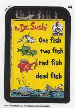 1992 O-Pee-Chee Wacky Packages #44 One Fish, Two Fish, Red Fish, Dead Fish Front