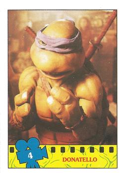 1990 O-Pee-Chee Teenage Mutant Ninja Turtles: The Movie #4 Donatello Front