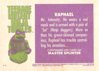 1990 O-Pee-Chee Teenage Mutant Ninja Turtles: The Movie #5 Raphael Back