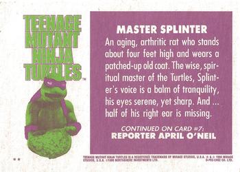 1990 O-Pee-Chee Teenage Mutant Ninja Turtles: The Movie #6 Master Splinter Back