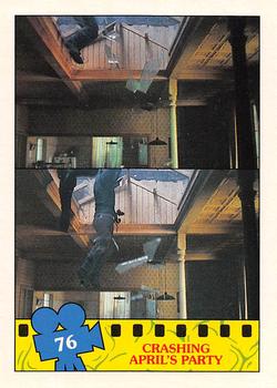 1990 O-Pee-Chee Teenage Mutant Ninja Turtles: The Movie #76 Crashing April's Party Front