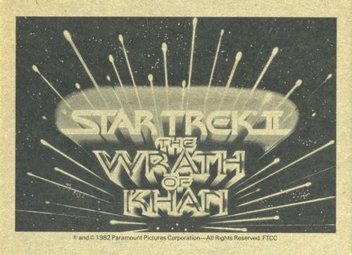 1982 FTCC Star Trek II: The Wrath of Khan #1 Kirk Back