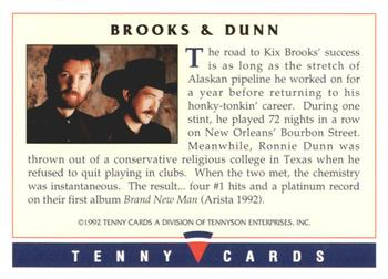 1992 Tenny Super Country Music #NNO Brooks & Dunn Back