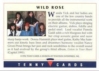1992 Tenny Super Country Music #NNO Wild Rose Back