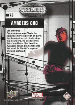 2015 Upper Deck Marvel Vibranium #72 Amadeus Cho Back