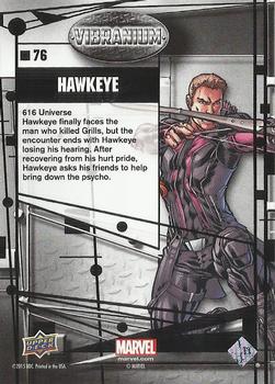 2015 Upper Deck Marvel Vibranium #76 Hawkeye Back