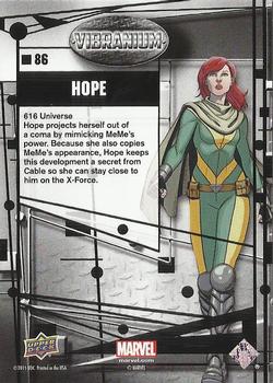 2015 Upper Deck Marvel Vibranium #86 Hope Back