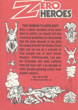 1983 Donruss Zero Heroes #33 Flash Light Back