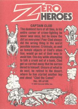 1983 Donruss Zero Heroes #35 Captain Clod Back