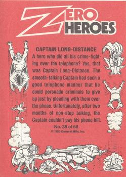 1983 Donruss Zero Heroes #38 Captain Longdistance Back