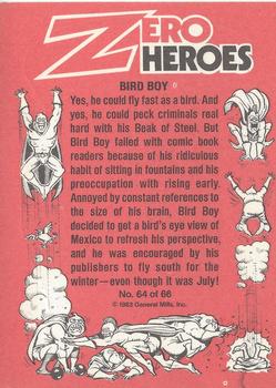 1983 Donruss Zero Heroes #64 Bird Boy Back