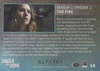 2014 Rittenhouse Under the Dome Season One - Gold #14 The Fire Back