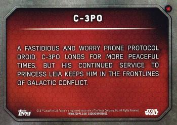 2015 Topps Star Wars: The Force Awakens #10 C-3PO Back