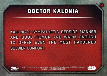 2015 Topps Star Wars: The Force Awakens #33 Doctor Kalonia Back