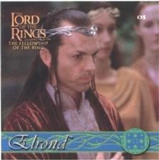 2002 Artbox Lord of the Rings Action Flipz - Stickers (U.K. Retail) #03 Elrond Front