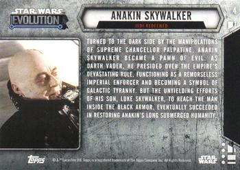 2016 Topps Star Wars Evolution #4 Anakin Skywalker Back