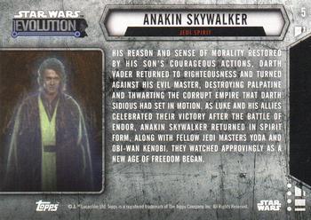 2016 Topps Star Wars Evolution #5 Anakin Skywalker Back
