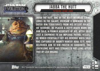 2016 Topps Star Wars Evolution #83 Jabba the Hutt Back