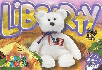 1999 Ty Beanie Babies III - Artist's Proof #102 Libearty the Bear Front