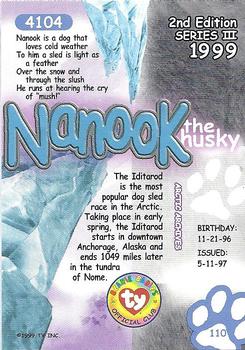 1999 Ty Beanie Babies III - Artist's Proof #110 Nanook the Husky Back